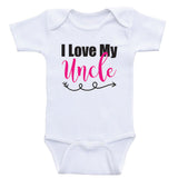 Uncle Baby Shirts "I Love My Uncle" Unisex Newborn Baby Clothes