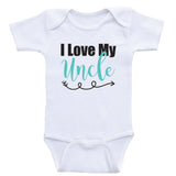 Uncle Baby Shirts "I Love My Uncle" Unisex Newborn Baby Clothes